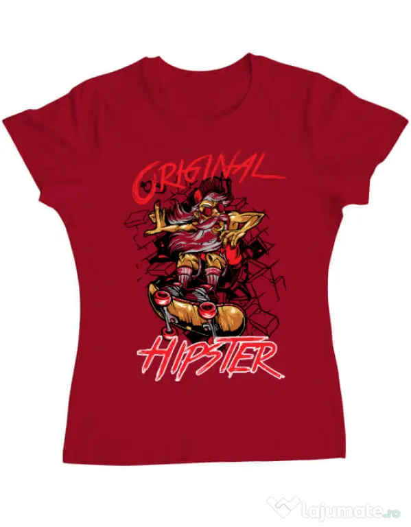Tricou ADLER dama Original hipster Rosu