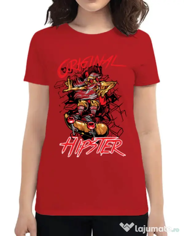 Tricou ADLER dama Original hipster Rosu