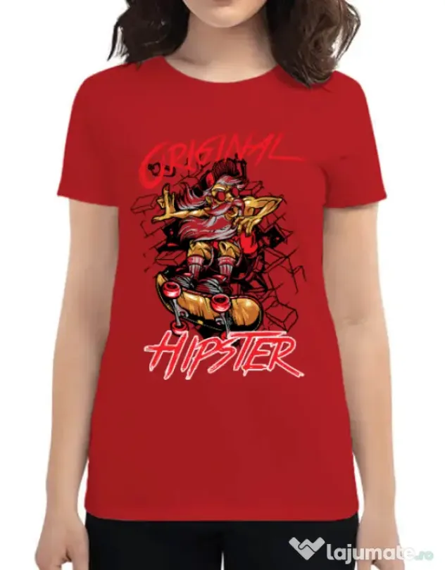 Tricou ADLER dama Original hipster Rosu