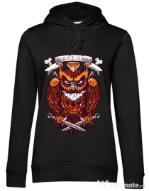 Hoodie dama cu gluga Rogue owl Negru