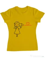 Tricou ADLER dama Cuvinte de dragoste 2 Galben