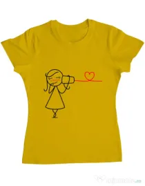 Tricou ADLER dama Cuvinte de dragoste 2 Galben