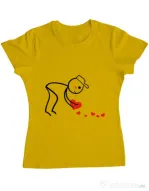 Tricou ADLER dama Dovezi de dragoste 2 Galben