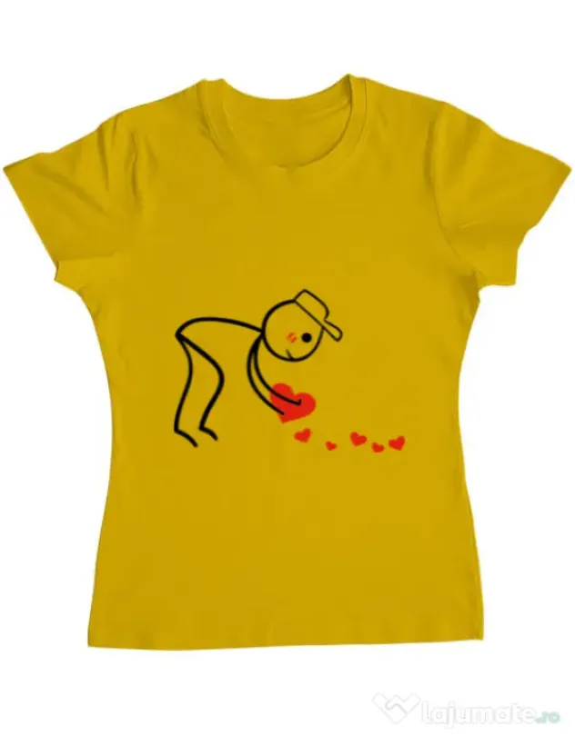 Tricou ADLER dama Dovezi de dragoste 2 Galben