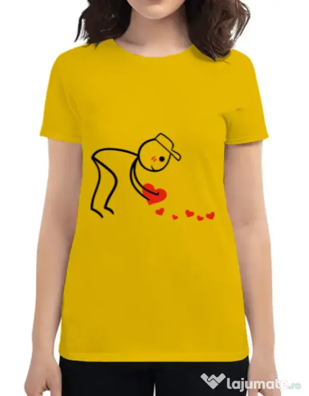Tricou ADLER dama Dovezi de dragoste 2 Galben