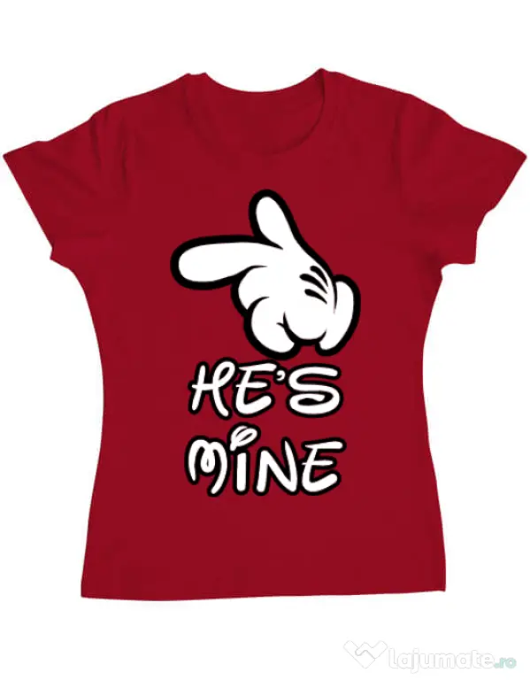 Tricou ADLER dama He is mine Rosu