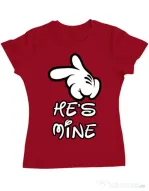 Tricou ADLER dama He is mine Rosu