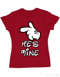 Tricou ADLER dama He is mine Rosu