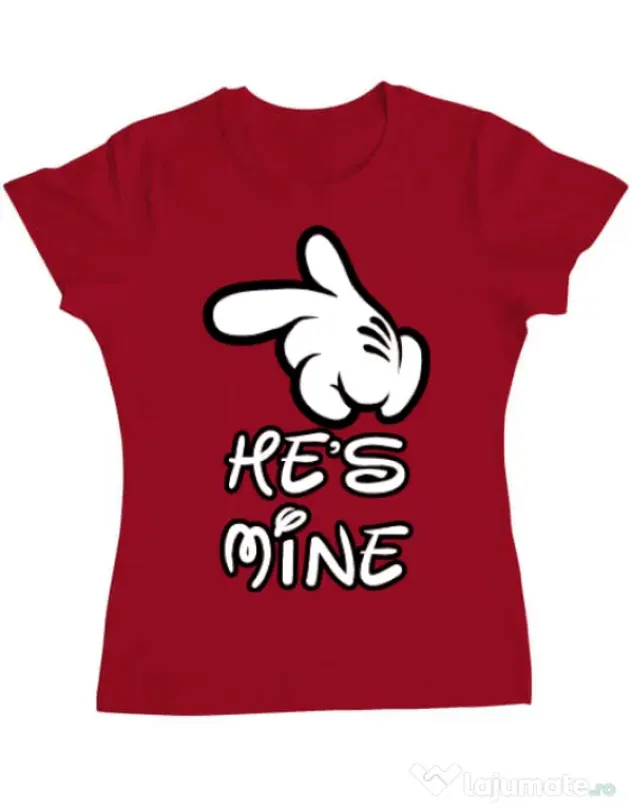 Tricou ADLER dama He is mine Rosu