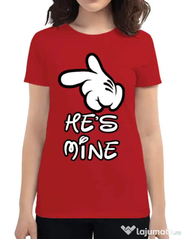 Tricou ADLER dama He is mine Rosu