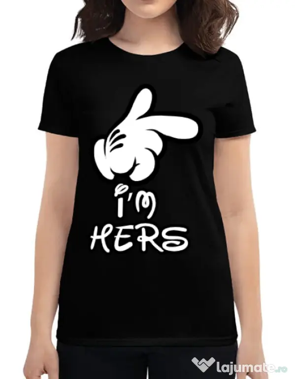 Tricou ADLER dama I am hers Negru
