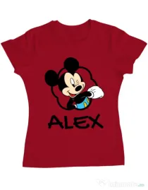 Tricou ADLER dama Mouse son Rosu