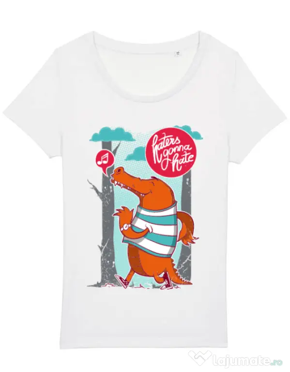 Tricou STANLEY STELLA dama Haters gonna hate Alb