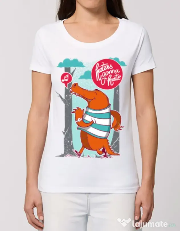 Tricou STANLEY STELLA dama Haters gonna hate Alb