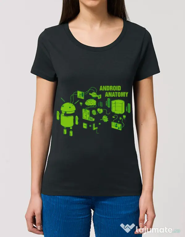 Tricou STANLEY STELLA dama Android anatomy Negru
