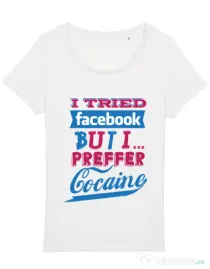 Tricou STANLEY STELLA dama I tried Bacebook Alb