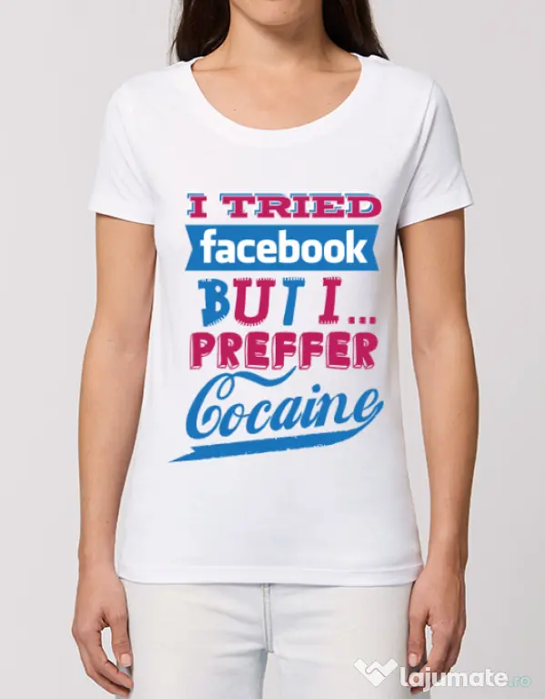Tricou STANLEY STELLA dama I tried Bacebook Alb