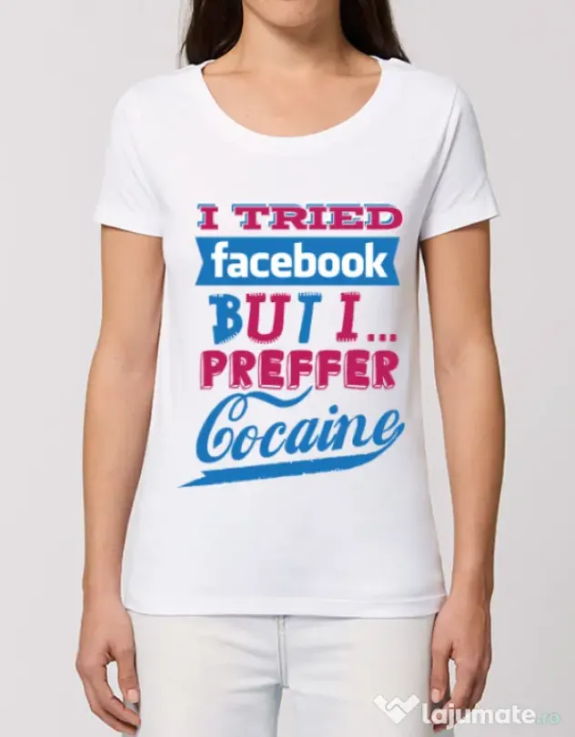 Tricou STANLEY STELLA dama I tried Bacebook Alb