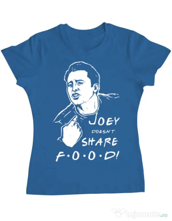 Tricou ADLER dama Joey doesnt share food Albastru azuriu