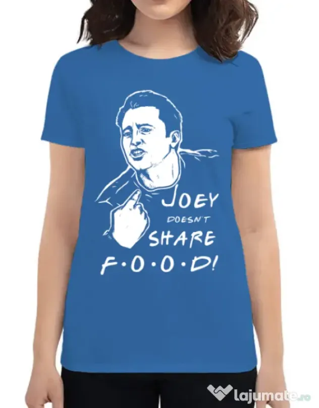Tricou ADLER dama Joey doesnt share food Albastru azuriu