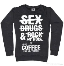 Bluza ADLER dama Just coffee for me Negru melanj