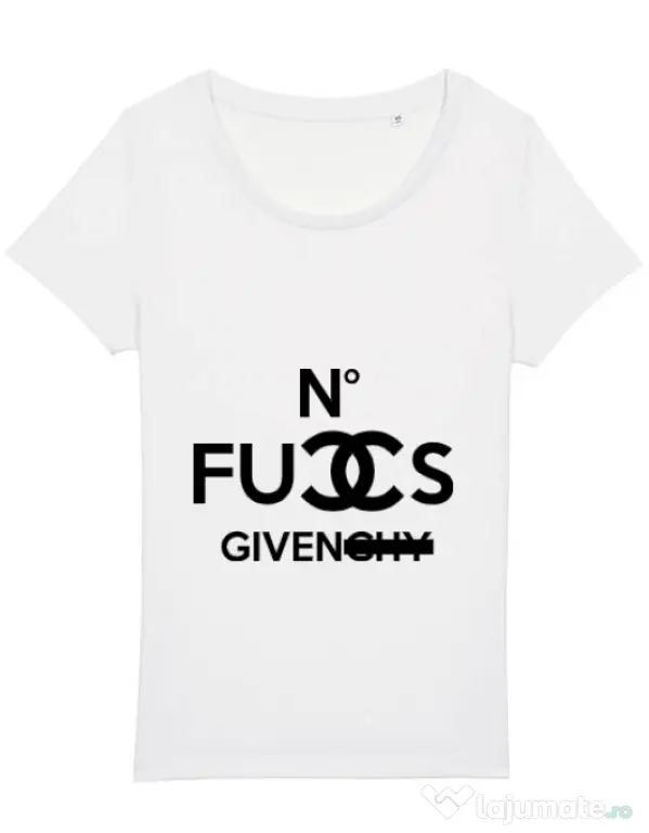 Tricou STANLEY STELLA dama No fucks given Alb