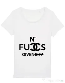 Tricou STANLEY STELLA dama No fucks given Alb