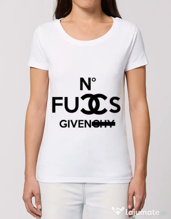 Tricou STANLEY STELLA dama No fucks given Alb