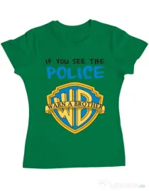 Tricou ADLER dama Warn a brother Verde mediu
