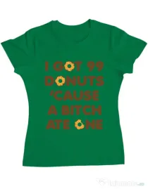 Tricou ADLER dama 99 Donuts Verde mediu