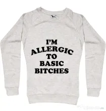 Bluza ADLER dama Allergic to basic bitches Migdala melanj