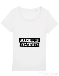 Tricou STANLEY STELLA dama Allergic to negativity Alb