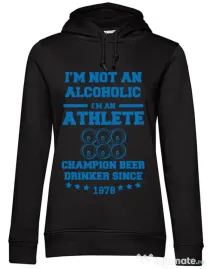 Hoodie dama cu gluga Beer champion Negru