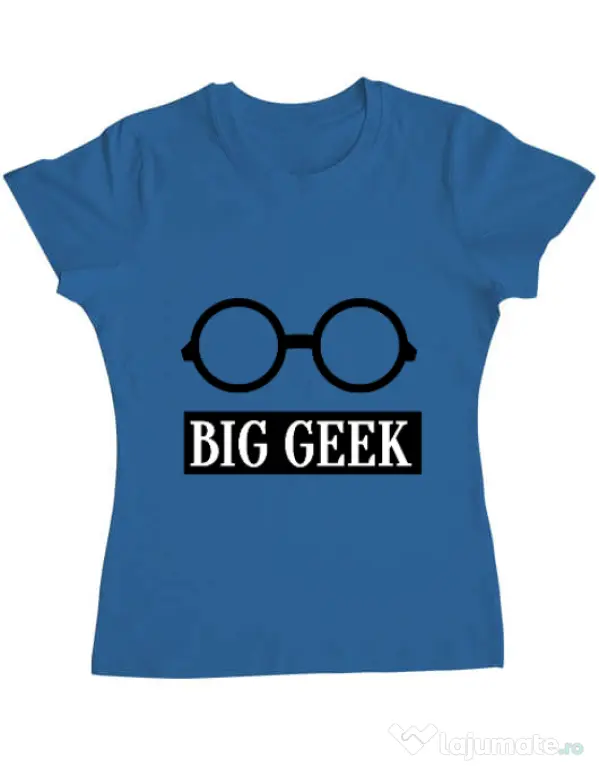Tricou ADLER dama Big geek Albastru azuriu