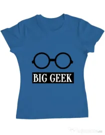 Tricou ADLER dama Big geek Albastru azuriu