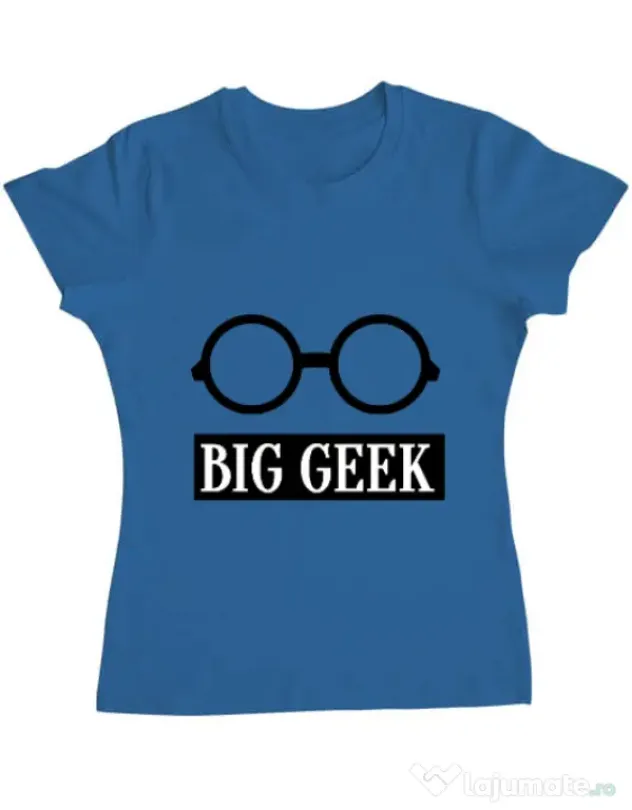 Tricou ADLER dama Big geek Albastru azuriu