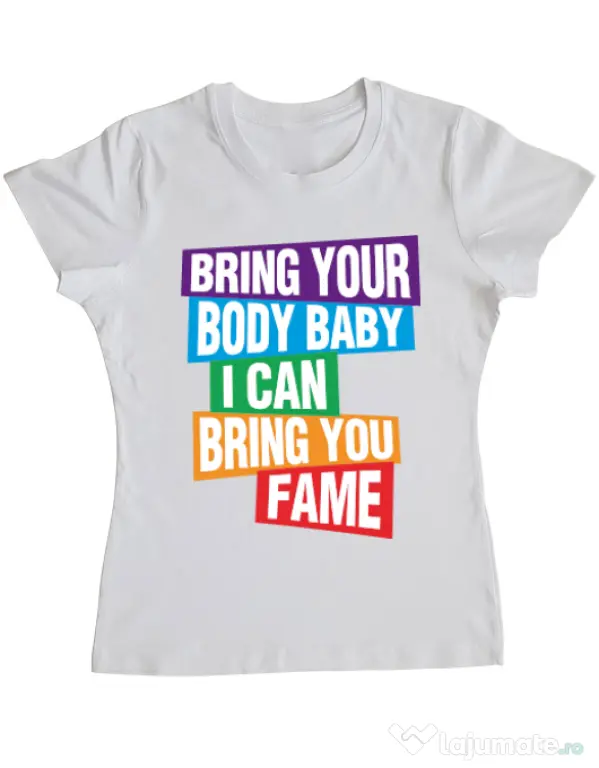 Tricou ADLER dama Bring your body Alb