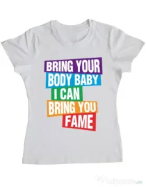 Tricou ADLER dama Bring your body Alb