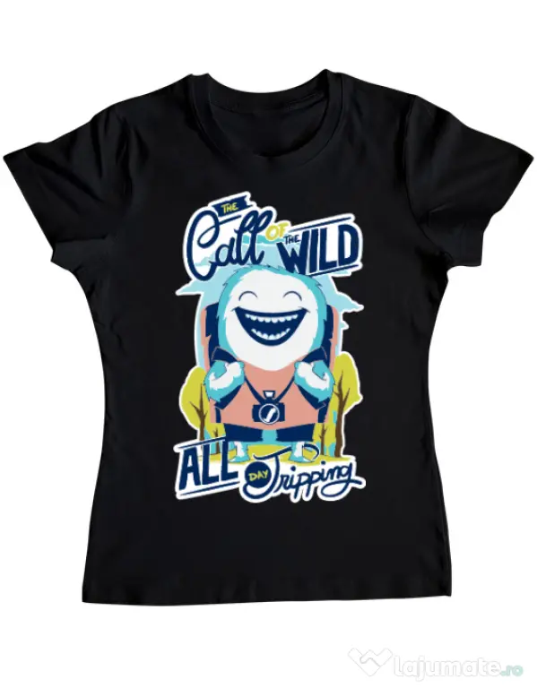 Tricou ADLER dama Call of the wild Negru