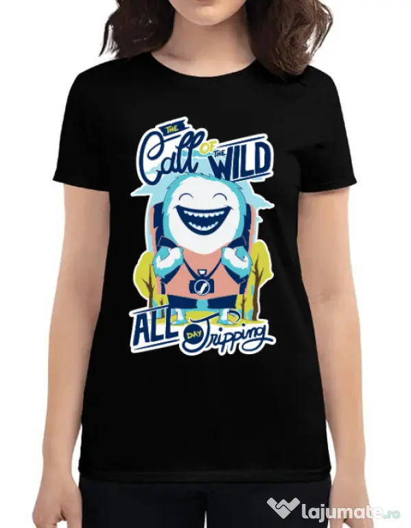 Tricou ADLER dama Call of the wild Negru