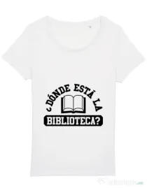 Tricou STANLEY STELLA dama Donde esta la biblioteca Alb