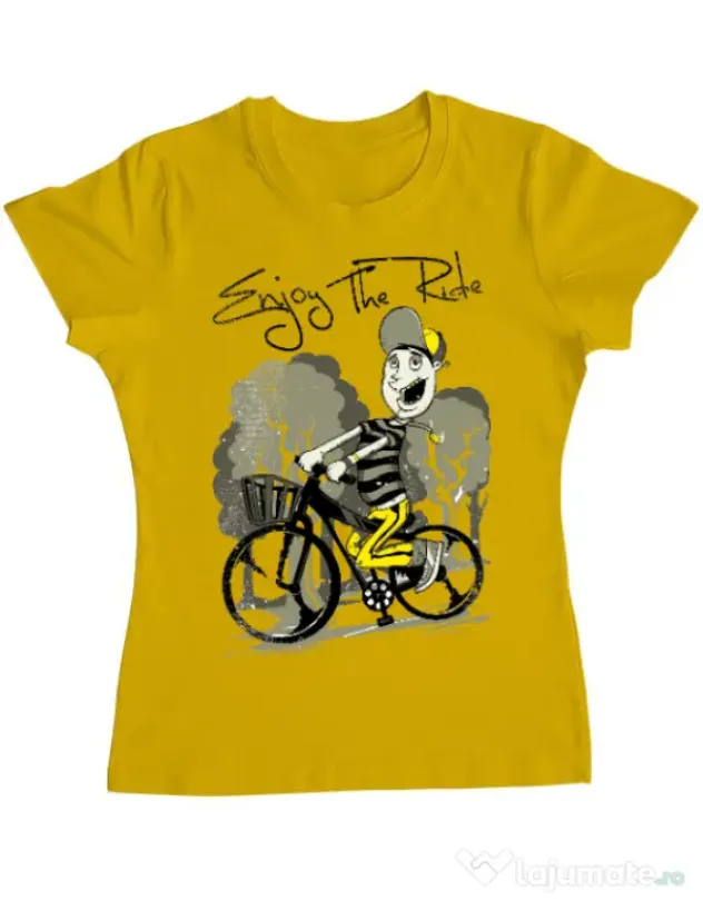 Tricou ADLER dama Enjoy the ride Galben
