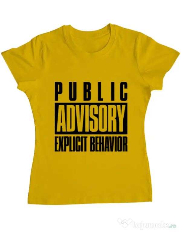Tricou ADLER dama Explicit behavior Galben