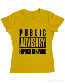 Tricou ADLER dama Explicit behavior Galben
