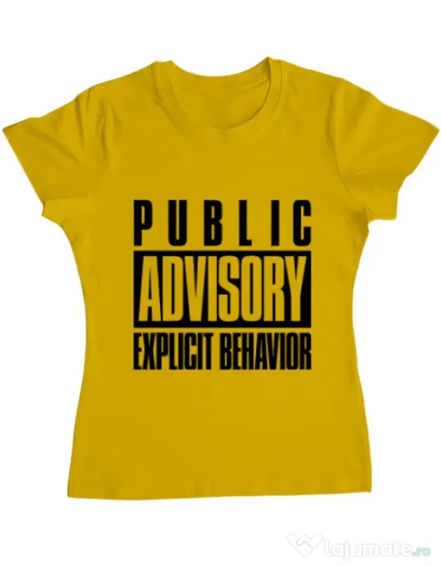 Tricou ADLER dama Explicit behavior Galben