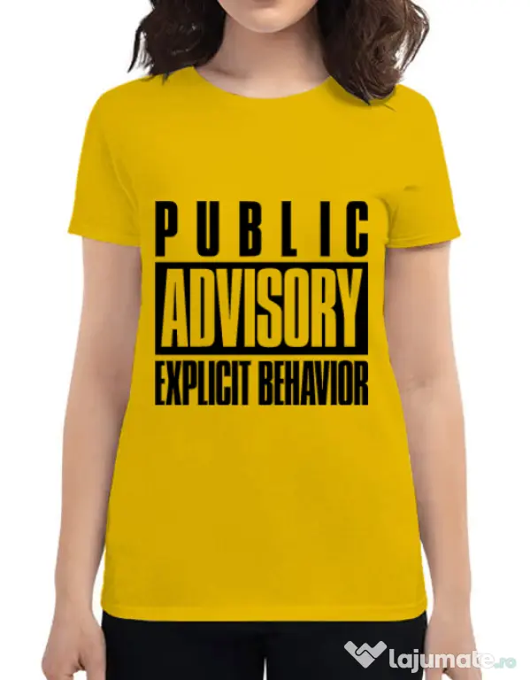 Tricou ADLER dama Explicit behavior Galben