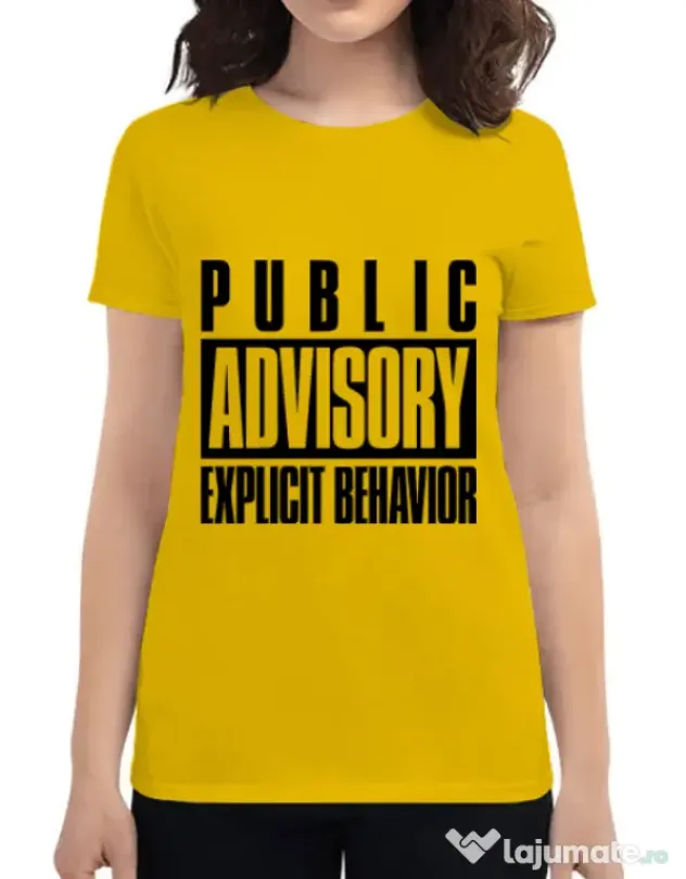 Tricou ADLER dama Explicit behavior Galben