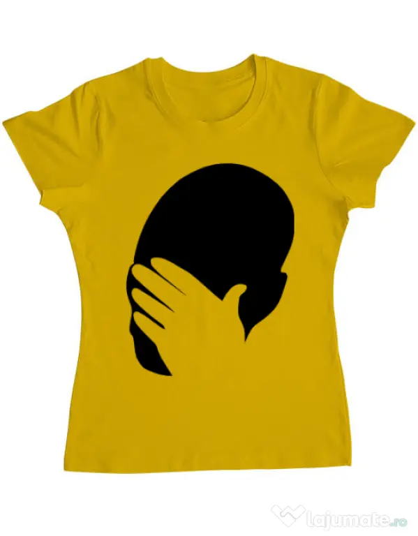 Tricou ADLER dama Facepalm Galben