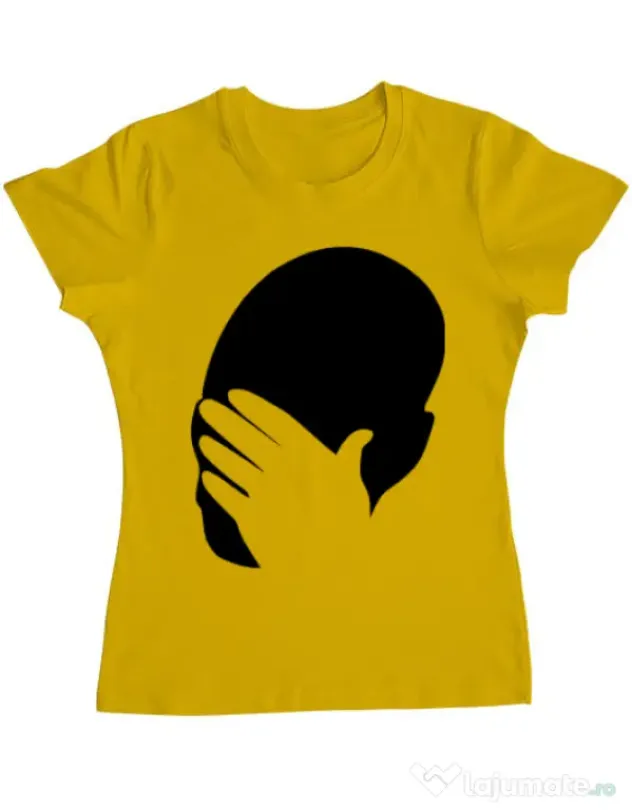 Tricou ADLER dama Facepalm Galben