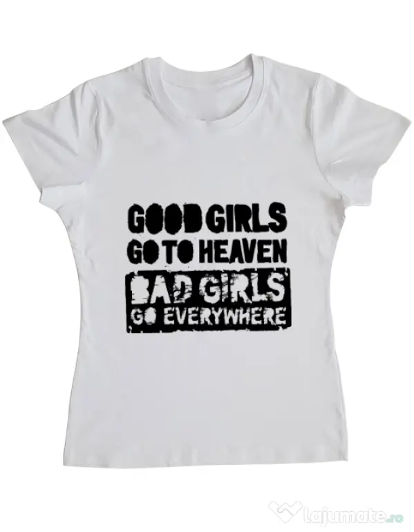 Tricou ADLER dama Good girls Alb